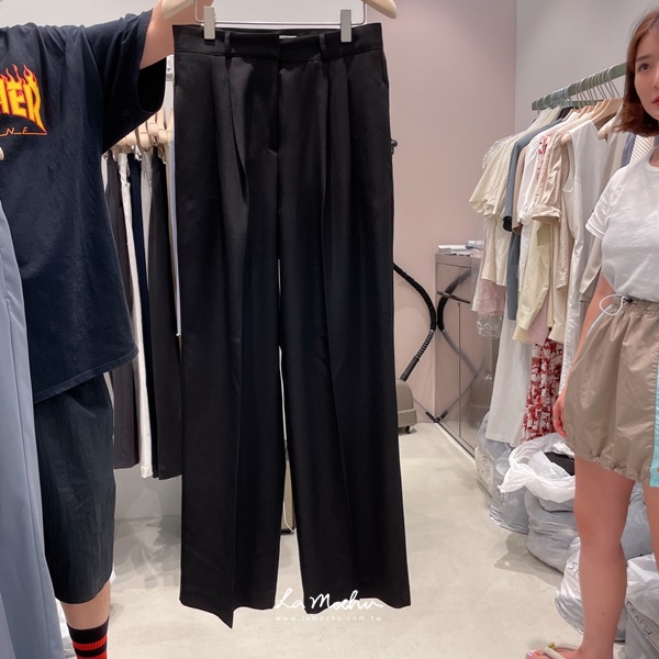 (限量商品)雙抓摺暗釦西裝褲